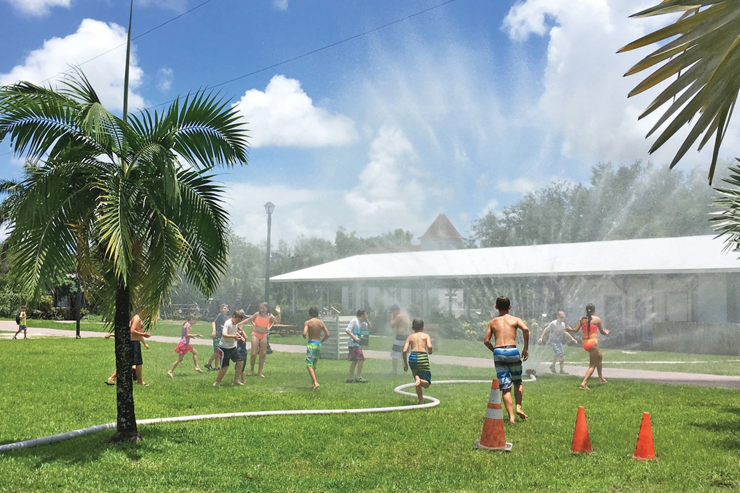 Kids will enjoy old-fashioned water play during summer camp.